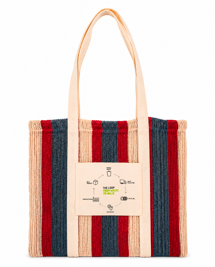 Beach bag with wide straps